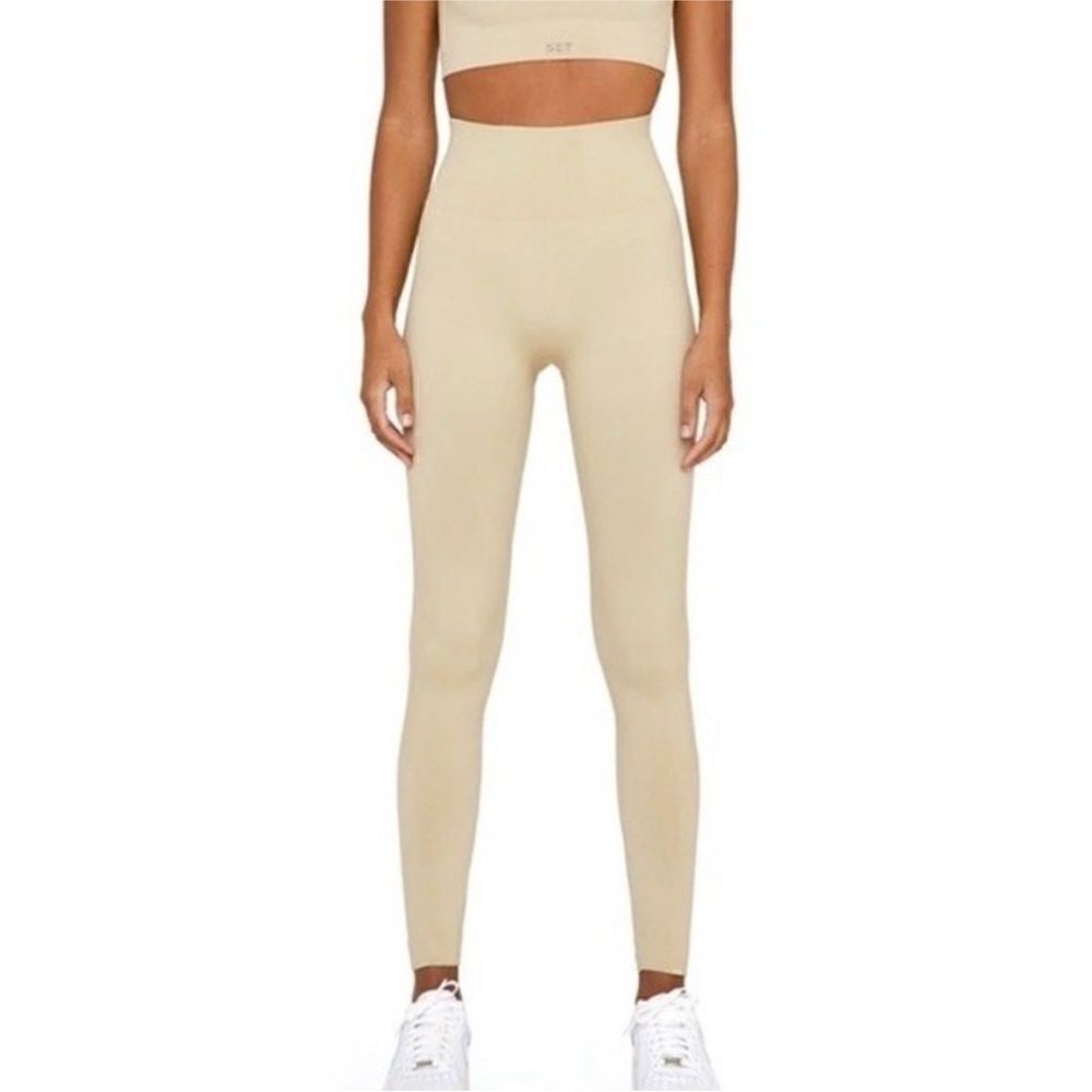 Set Active Sculptflex Seamless Leggings Neutral Toned Sz S
